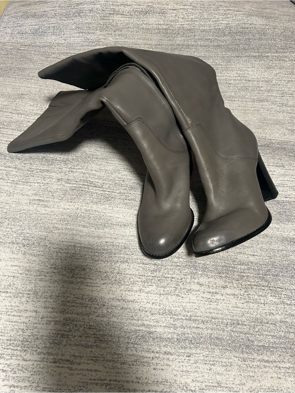 Sam Edelman Over-the-Knee Boots in Gray Leather